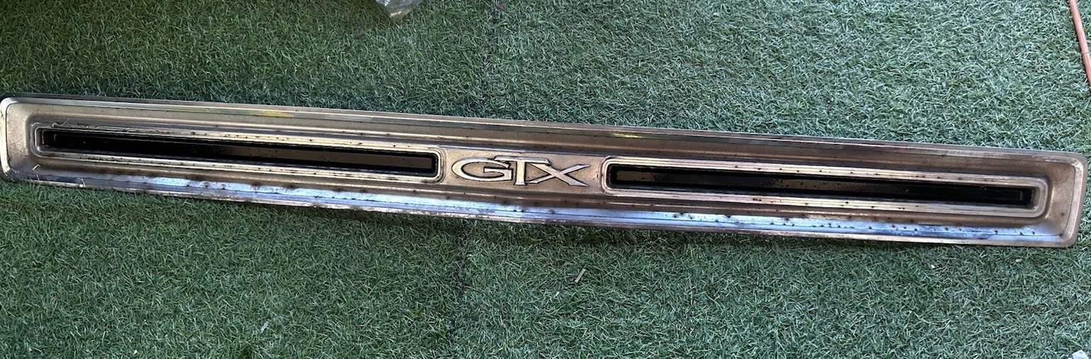 1969 Plymouth GTX and Sport Satellite Trunk Lid Finish Tail Panel Trim 2901744 1969 Plymouth GTX and Sport Satellite Trunk Lid Finish Tail Panel Trim 2901744