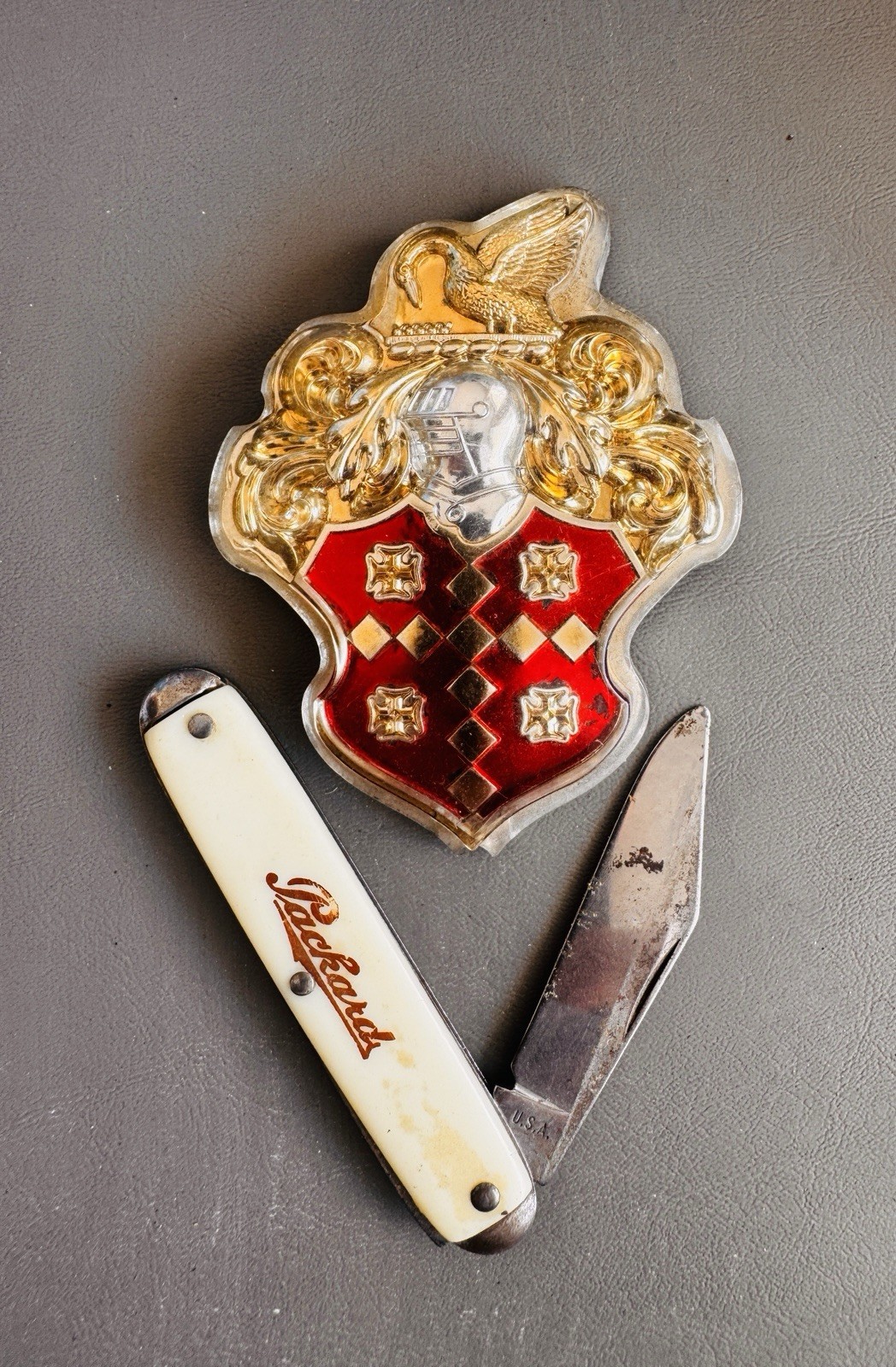Vintage PACKARD Rare Collectible Car Emblem And Deco Advert Pocket Knife Lot Vintage PACKARD Rare Collectible Car Emblem And Deco Advert Pocket Knife Lot