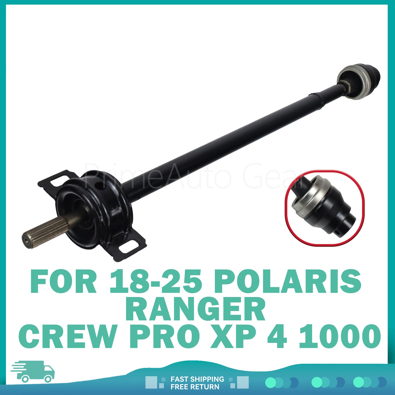 1334249 1334482 For 18-25 Polaris Ranger Crew Pro XP 4 1000 Front Drive Shaft