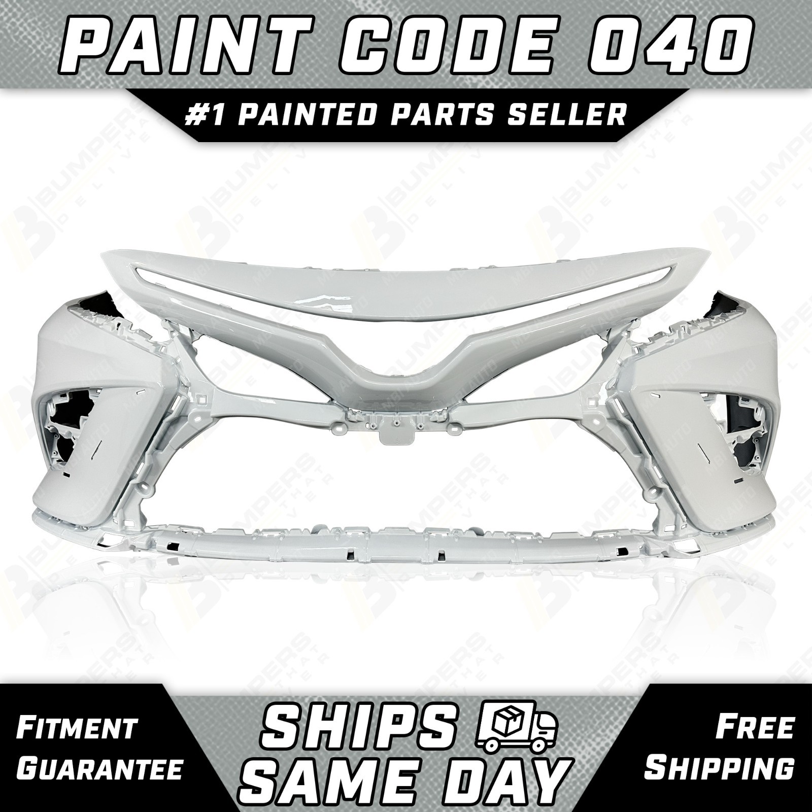 NEW Painted *040 White* Front Bumper Cover for 2021-2024 Toyota Camry SE/XSE