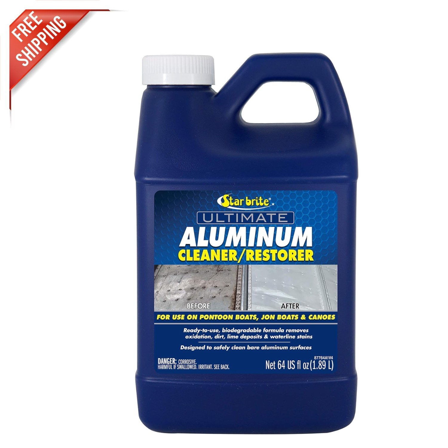 64 Oz Biodegradable Aluminum Cleaner - Revitalize Your Boat\'s Appearance Today