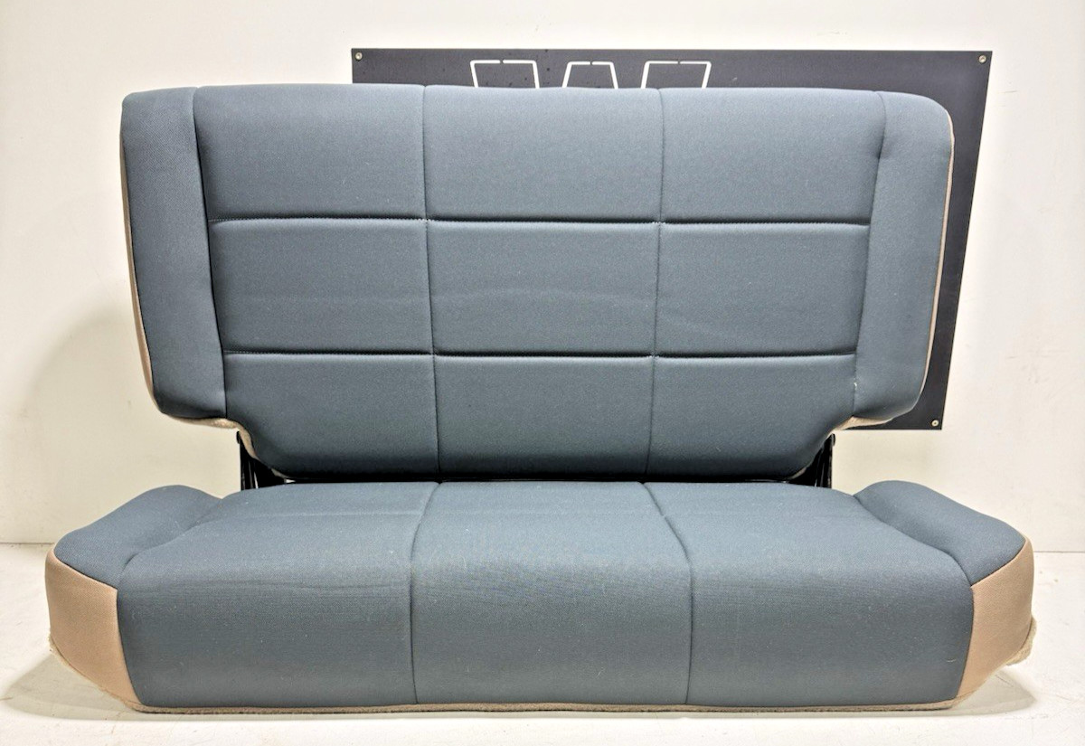 Sahara Green & Camel Tan Rear Seat Backseat Fold N Tumble 97-02 Jeep TJ Wrangler Sahara Green & Camel Tan Rear Seat Backseat Fold N Tumble 97-02 Jeep TJ Wrangler
