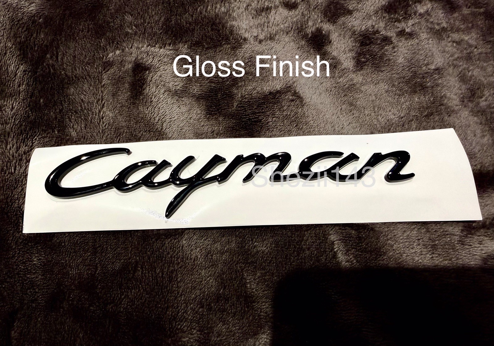 Porsche Cayman Trunk Script Emblem 987 (Black) Gloss 98755998301041 Porsche Cayman Trunk Script Emblem 987 (Black) Gloss 98755998301041