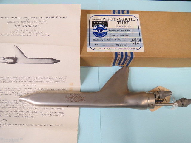 Aircraft 24 Volt Heated Kollsman Pitot Static Tube 369N-02 Aircraft 24 Volt Heated Kollsman Pitot Static Tube 369N-02