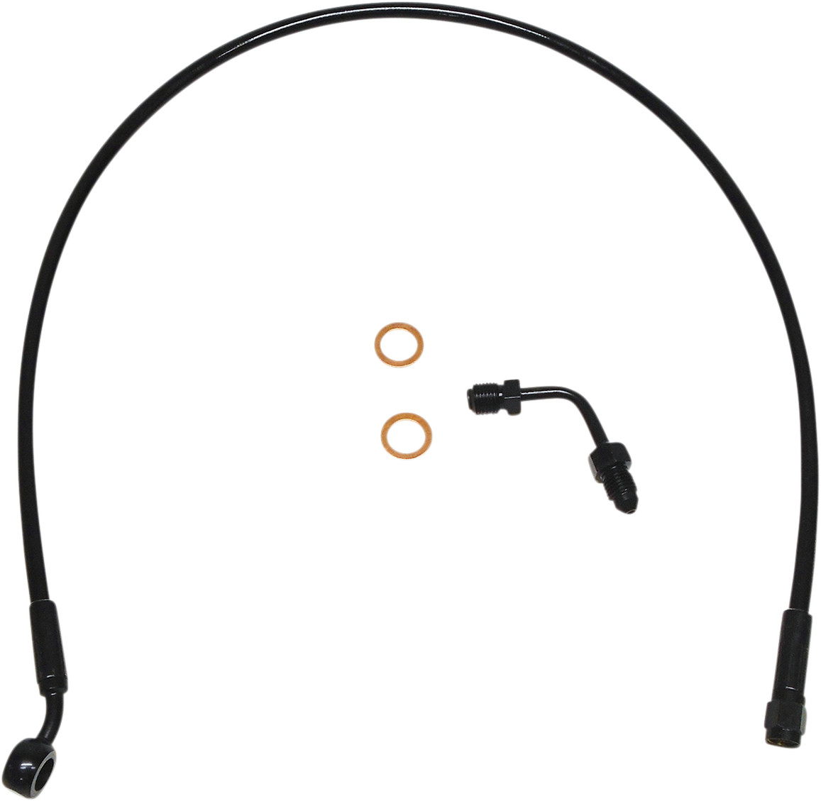 Magnum XR Stainless Upper Front Brake Line Kit, Harley-Davidson ABS, 28in Black Magnum XR Stainless Upper Front Brake Line Kit, Harley-Davidson ABS, 28in Black
