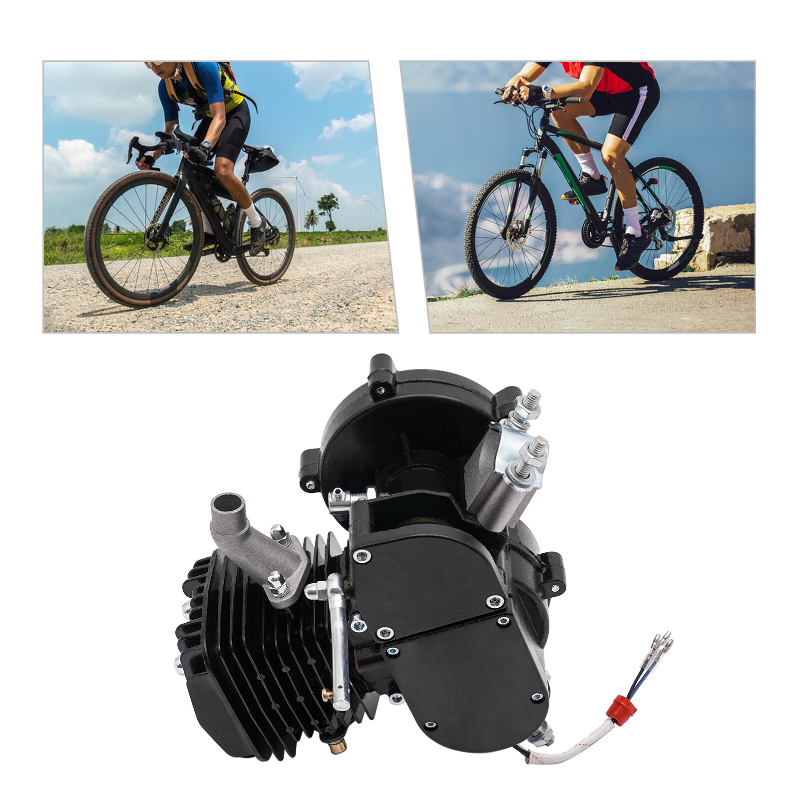 80CC 2-Stroke Bicycle Motor Kit Bike Motorized Petrol Gas Powered Engine Set DE