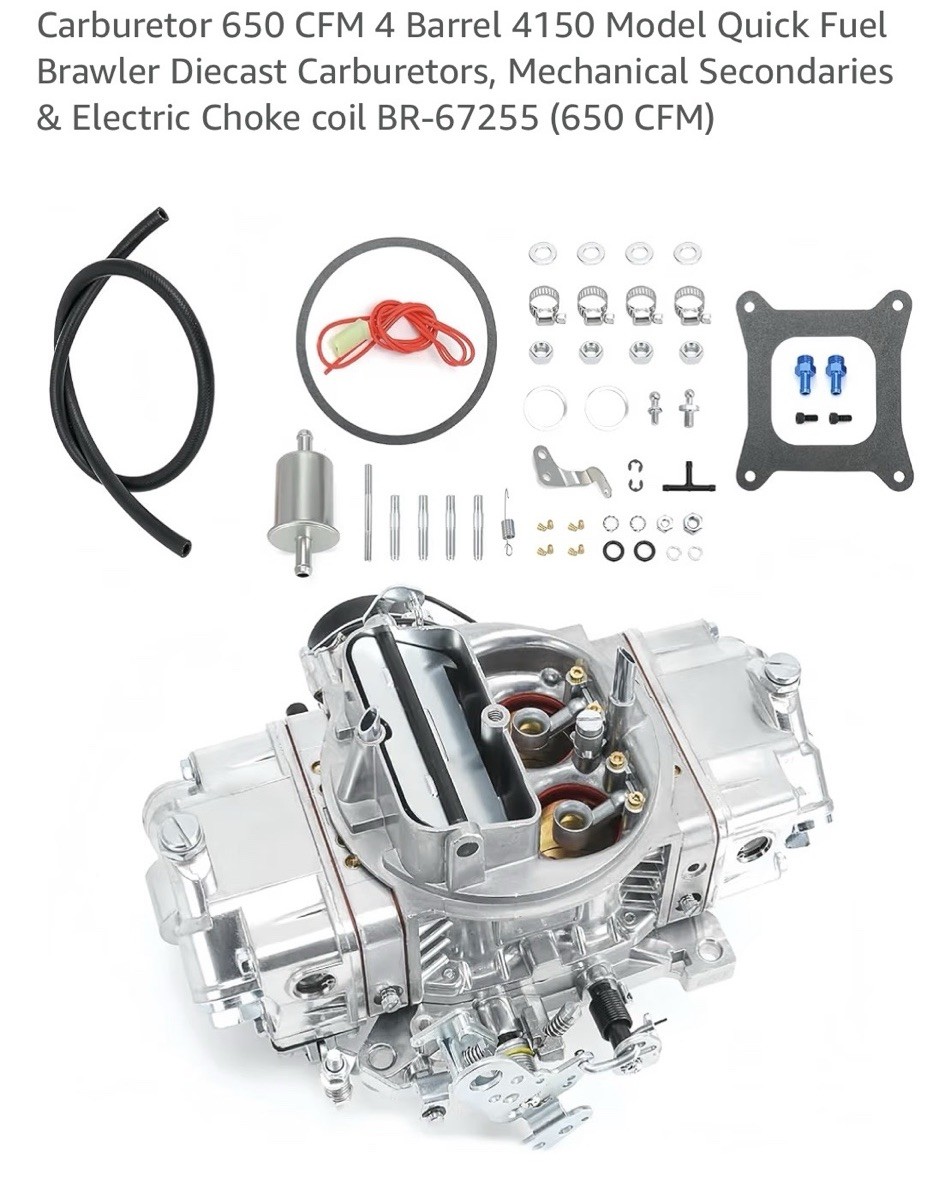 Carburetor 650 CFM 4 Barrel 4150 Model Quick Fuel Brawler Diecast Carburetors Carburetor 650 CFM 4 Barrel 4150 Model Quick Fuel Brawler Diecast Carburetors