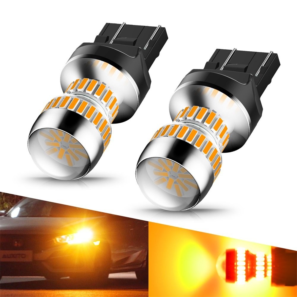 AUXITO Amber 7443 LED 7444 Front Turn Signal Blinker Light Bulbs No Hyper Flash