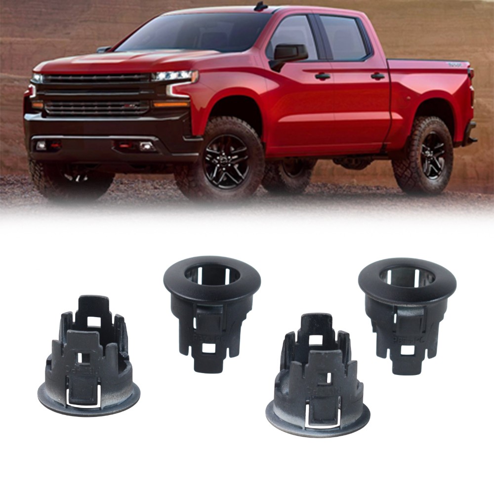 4Pcs Rear Inner & Outer Left & Right Parking Sensor Bezel for GMC Sierra 1500 4Pcs Rear Inner & Outer Left & Right Parking Sensor Bezel for GMC Sierra 1500