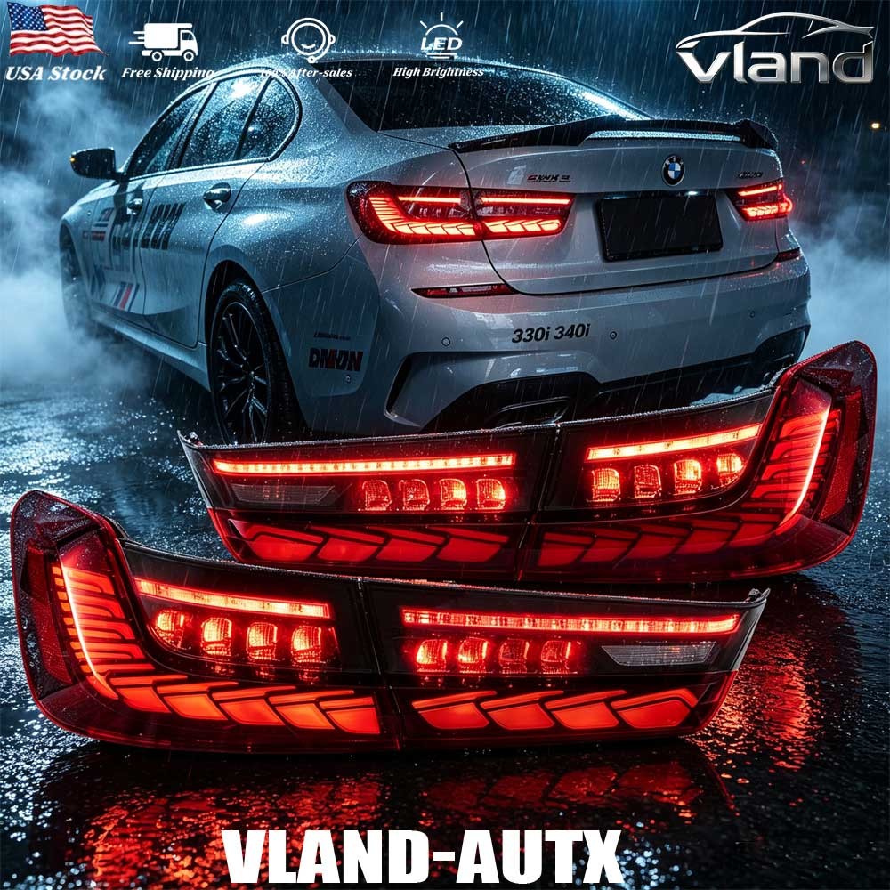 VLAND GTS Red LED TailLights W/Animation For 2019-2022 BMW3 G20 G80 M3 330i 340i VLAND GTS Red LED TailLights W/Animation For 2019-2022 BMW3 G20 G80 M3 330i 340i