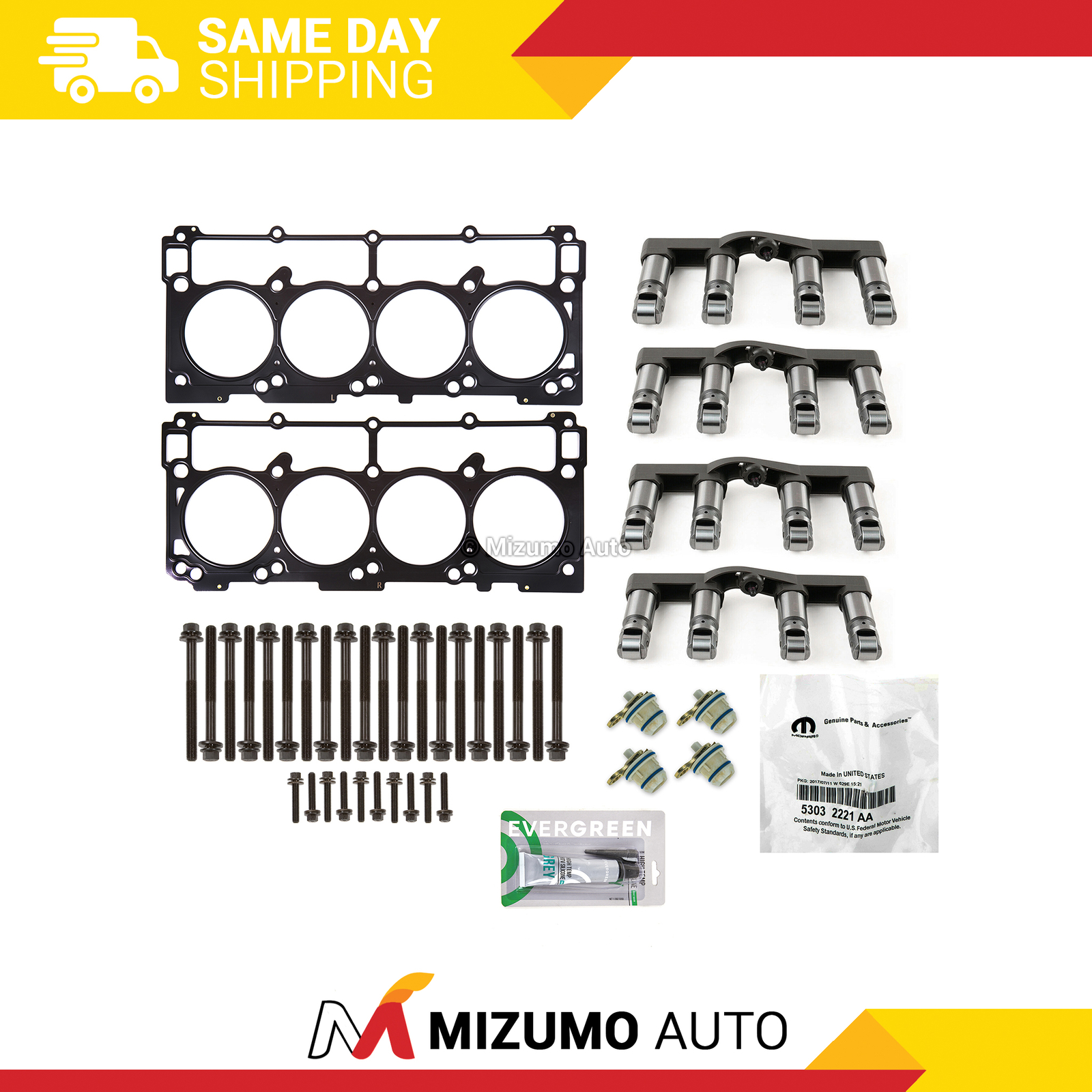 09-14 CHRYSLER DODGE JEEP 5.7 Non-MDS Kit lifters, head gaskets, bolts, plug