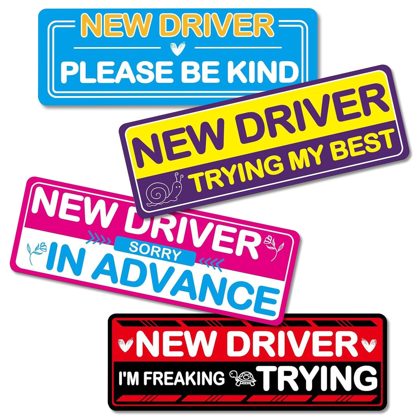 4PCS Student Driver Magnet Car Stickers for Beginners, New Driver Magnet for Car 4PCS Student Driver Magnet Car Stickers for Beginners, New Driver Magnet for Car