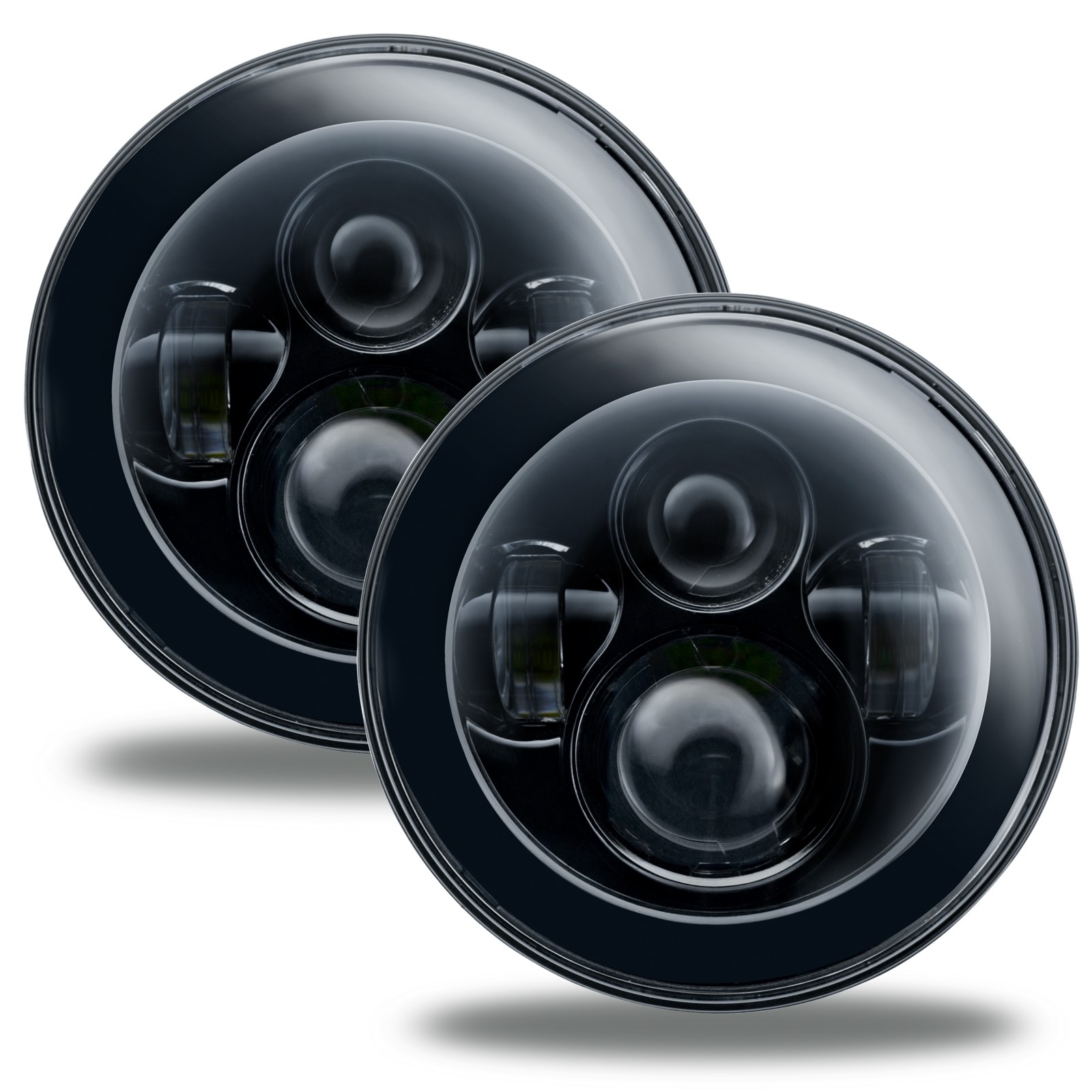 ORACLE 7in High Powered LED Headlights Pair - NO HALO - Black Bezel - 5769-504