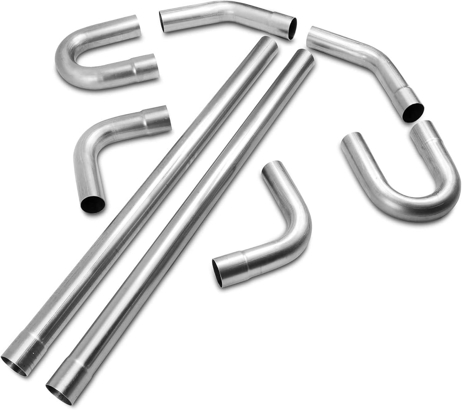2.5 Inch Universal T304 Stainless Steel Exhaust Pipe Tubing Kit 16 Gauge Custom 