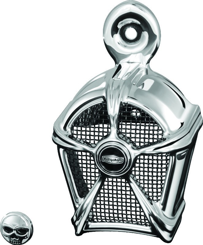 Kuryakyn Mach 2 Horn Cover Chrome with Black Mesh 7296 Kuryakyn Mach 2 Horn Cover Chrome with Black Mesh 7296