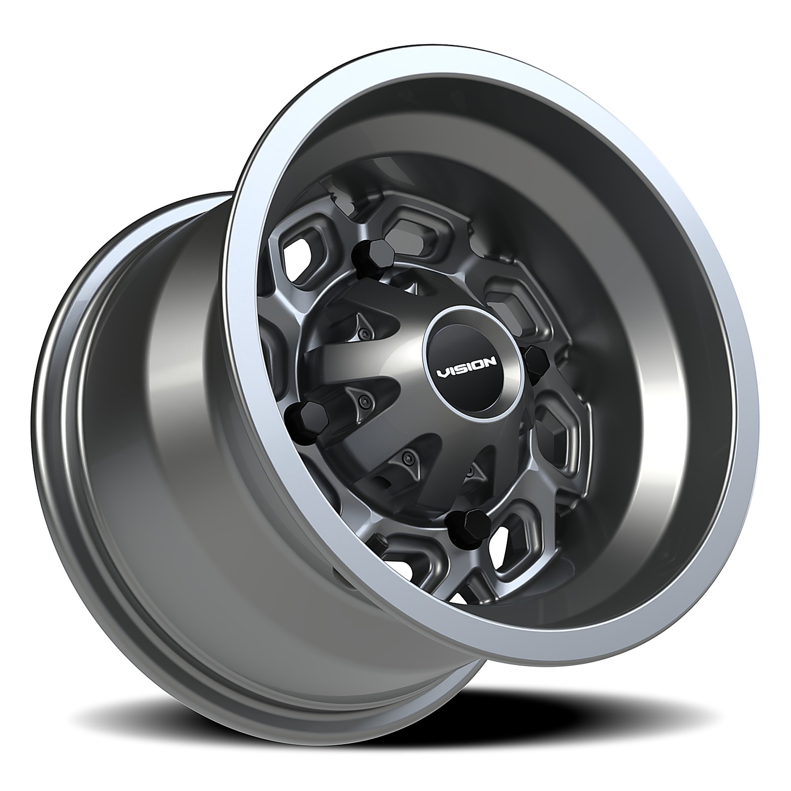 Vision 361 Spyder 12x8 4x110 -10.2mm Gunmetal Wheel 361-128110GM4
