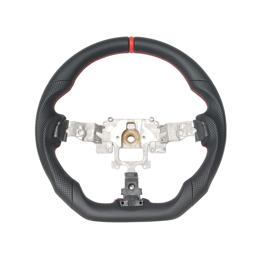 Full Leather Steering Wheel Fit Mazda RX-8 08-10 MX-5 06-15 CX-7 07-09 Red Ring