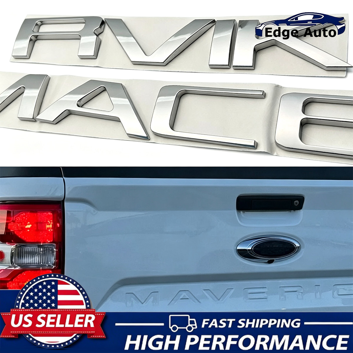 3D Rear Tailgate Badge For 2022-2025 Maverick Letter Emblem Chrome Nameplate