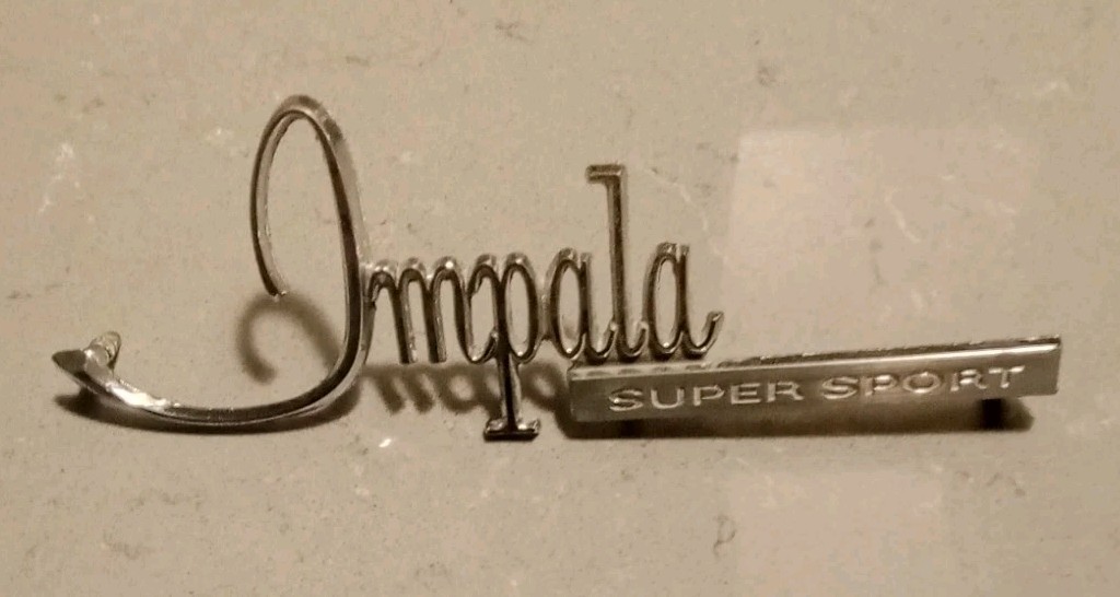 1968 Chevy Impala SS Rear Trunk Emblem - OEM Part Genuine #7752253 1968 Chevy Impala SS Rear Trunk Emblem - OEM Part Genuine #7752253
