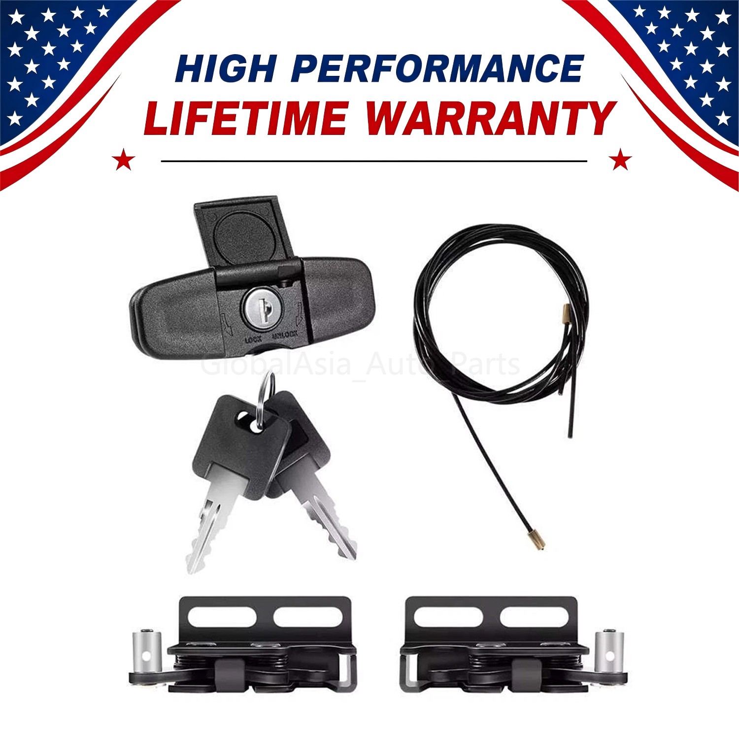 NEW Twist Handle Kit Latches 113436 For Leer Truck Cap 100XQ 100XL 100XR