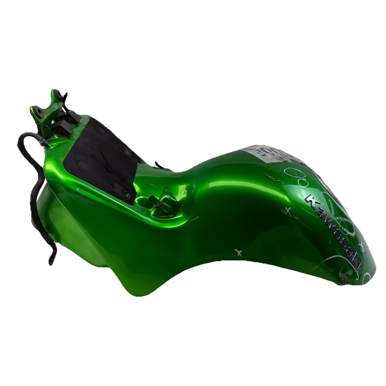 2012 12-23 KAWASAKI ZX14 ZX14R NINJA BLACK GAS FUEL TANK GREEN OEM DENTED