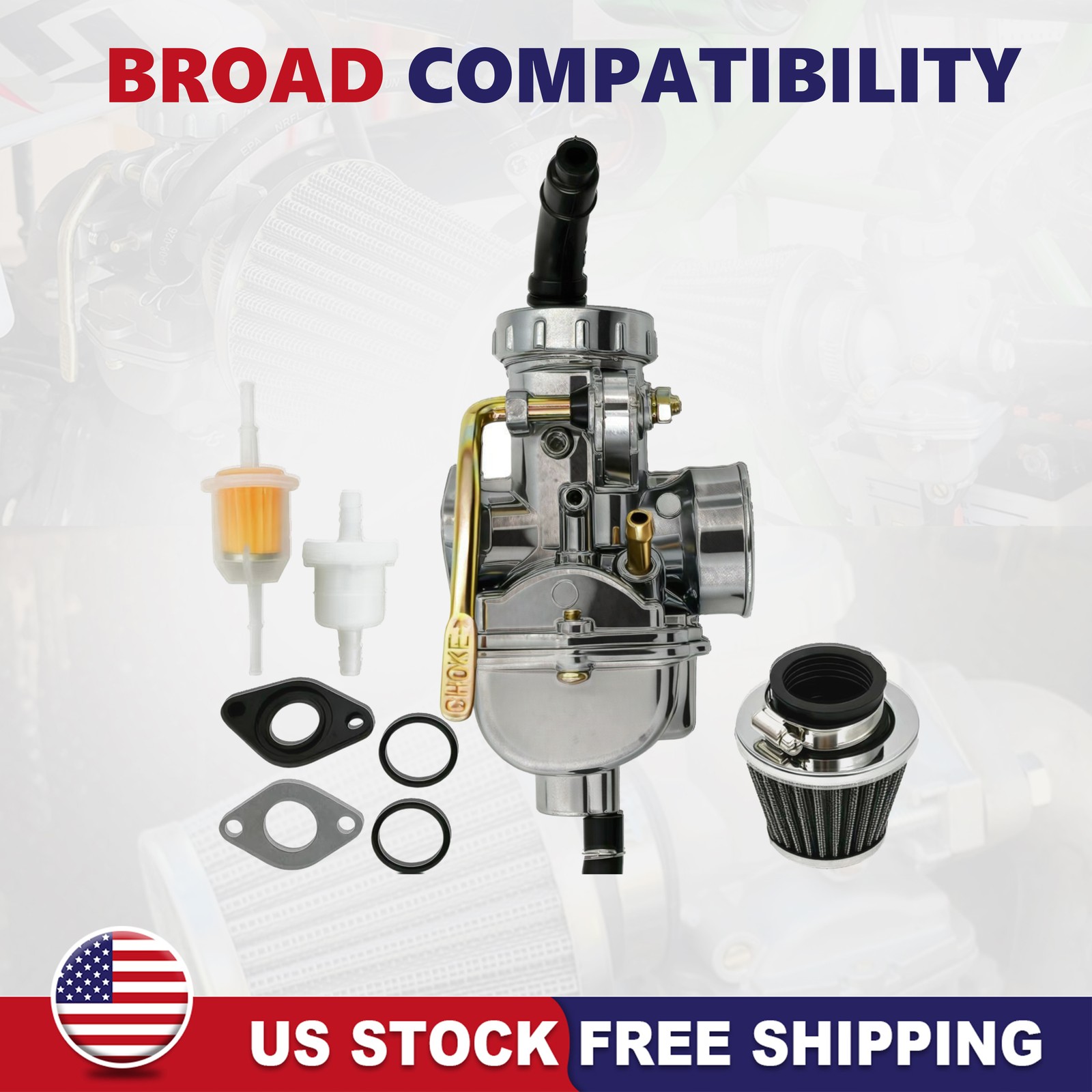 PZ20 Carburetor 50 70 90cc 100cc 110cc 125cc 135cc  ATV Quad Go kart SUNL TAOTAO