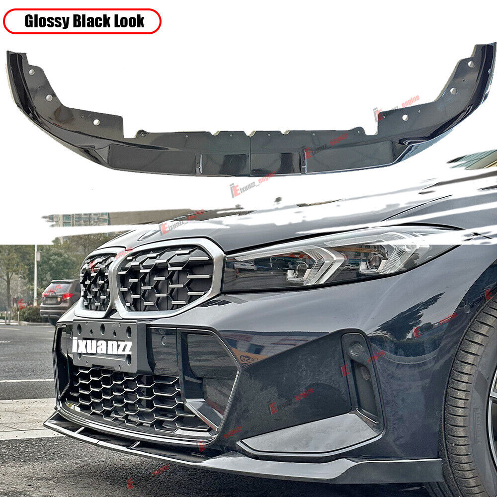For 2023-24 BMW M340i 330i M Sport G20 LCI V Style Gloss Black Front Bumper Lip