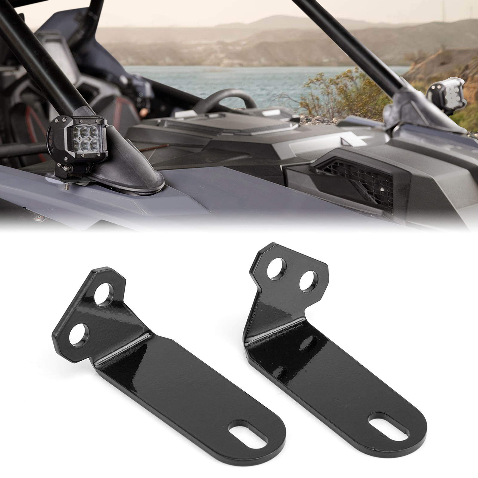 WEISEN A-Pillar Pod Light Mount Brackets For Polaris RZR PRO XP /XP 4 2021-2026