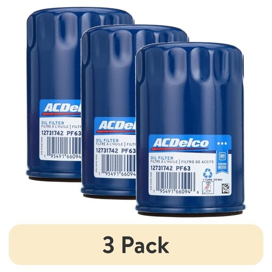 3 pack ACDelco PF63 Original Equipment Engine Oil Filter 3 pack ACDelco PF63 Original Equipment Engine Oil Filter