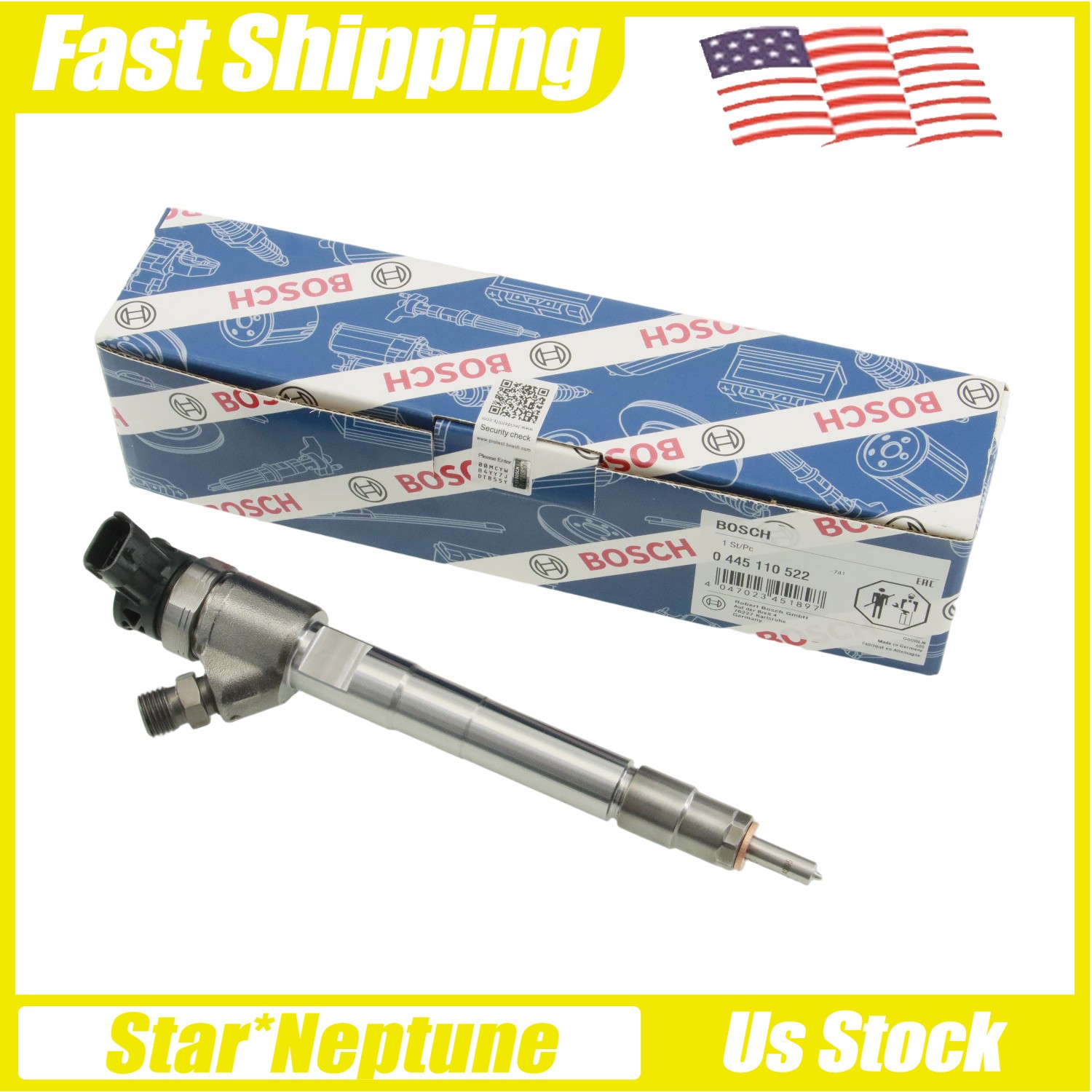 1PCS DIESEL FUEL INJECTOR For 2014-2019 JEEP DODGE RAM ECODIESEL 3.0L 0445110522