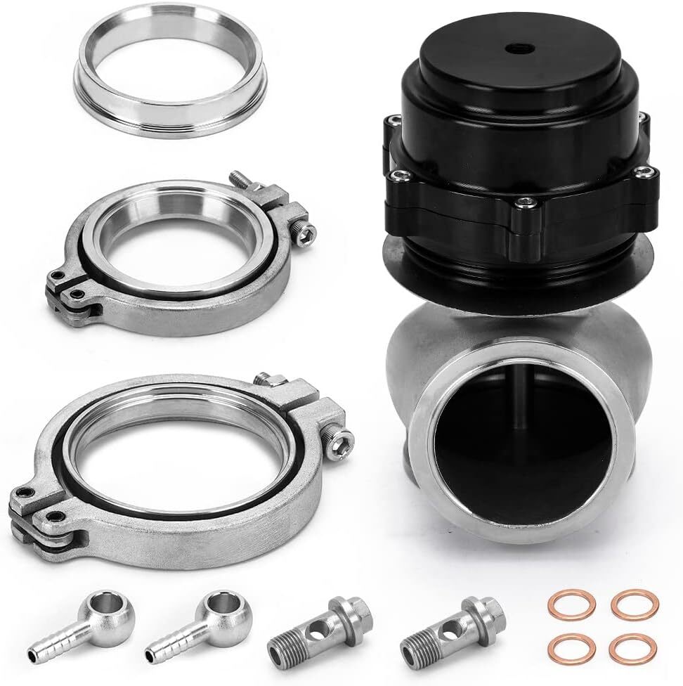 60MM Vband Flange Clamp Wastegate EWG Waste Gate 10 & 18 PSI Spring Kits New