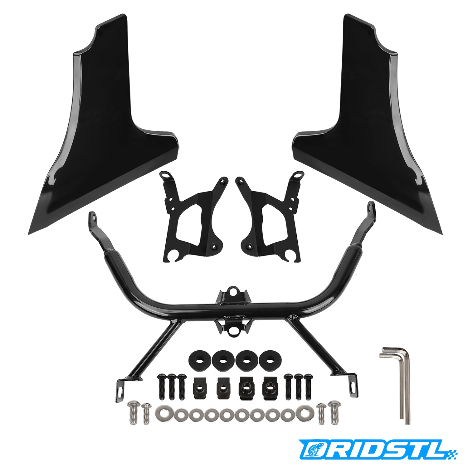 Gloss Black Side Panel Fairing Support Bracket Kit for Harley CVO Road Glide ST