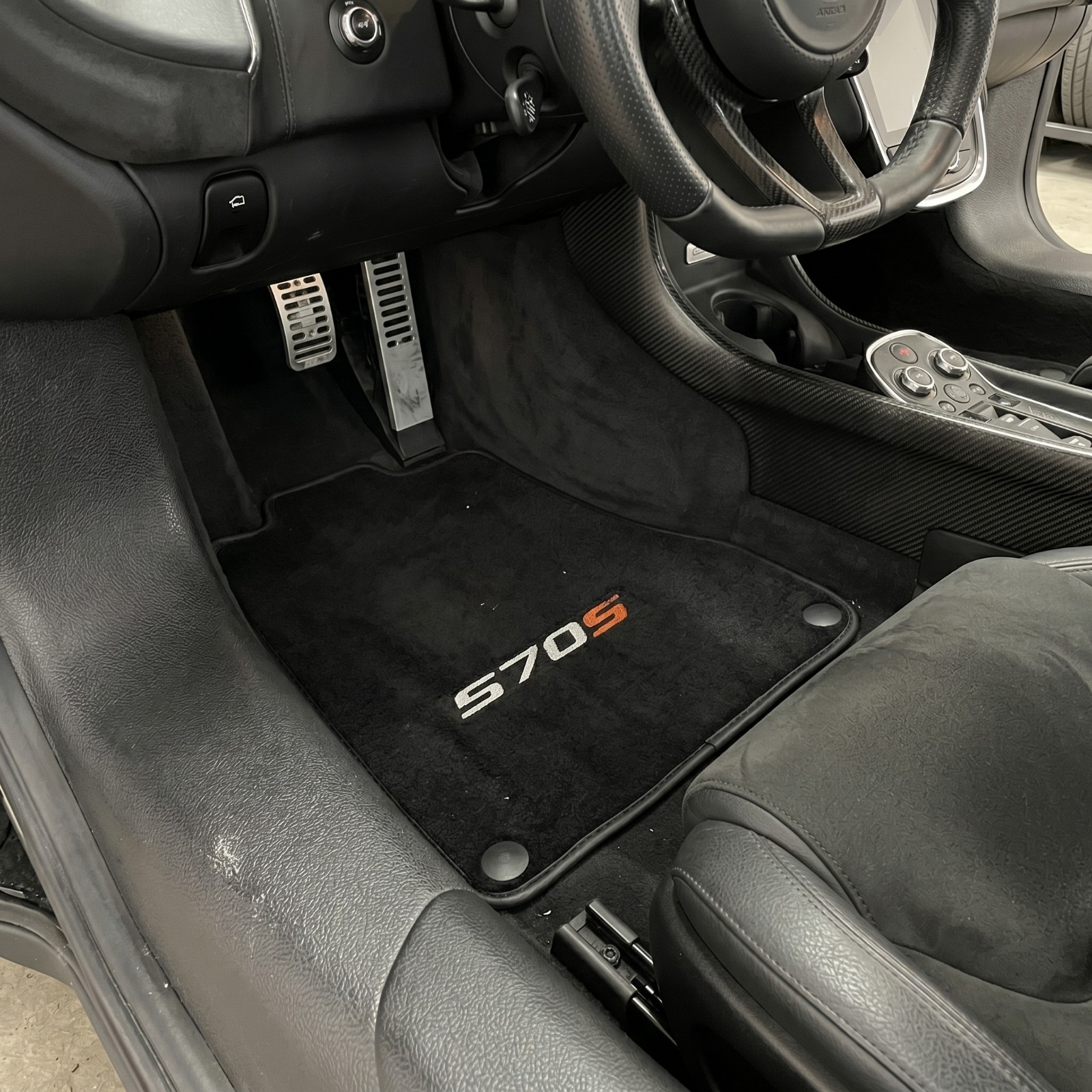 Floor Mats For McLaren 570S 2015-2022 Black Tailored Carpets Set LHD