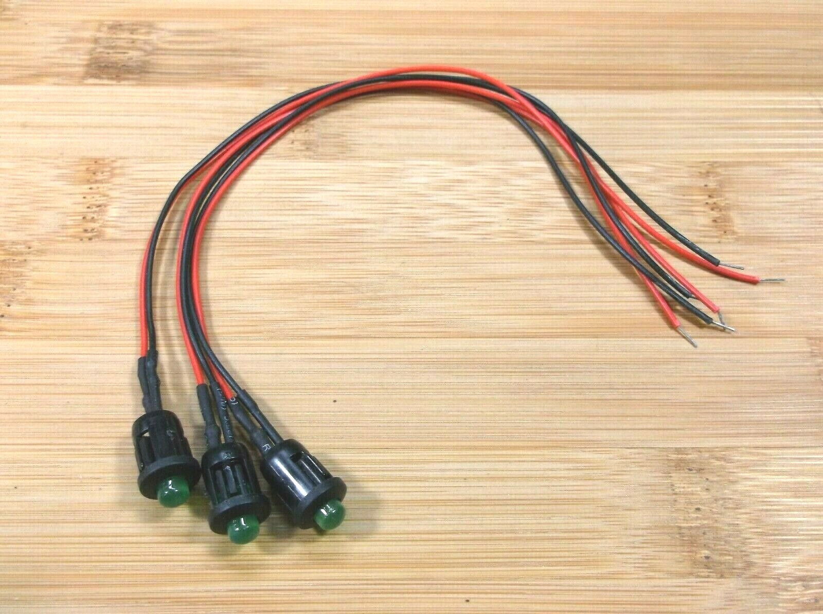 3 BBT Marine Grade 12 volt Green LED Mini Push-In Courtesy Lights 
