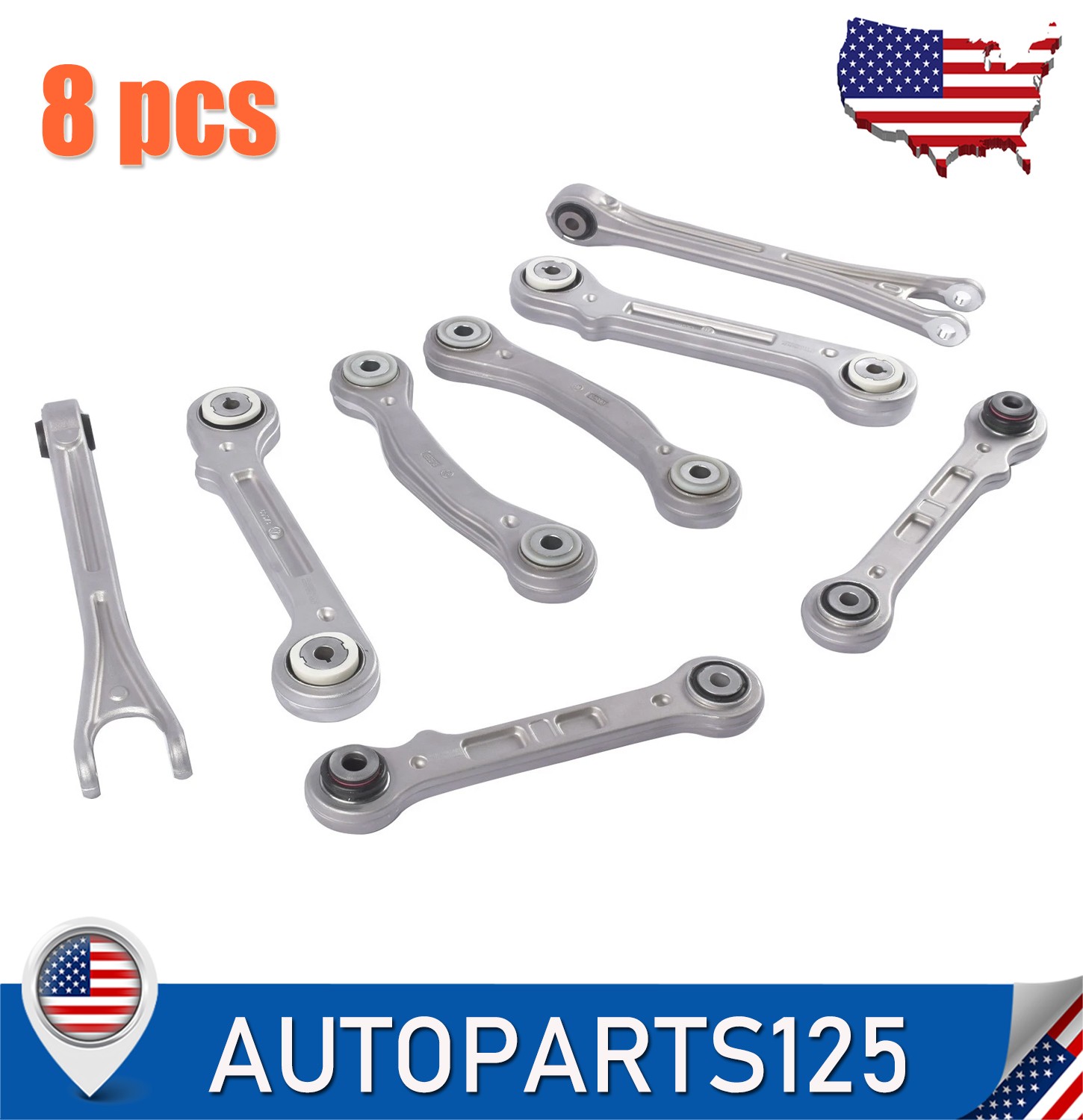 8pcs Rear Suspension Control Arm Kit 670032016 Fits Maserati Levante 2017-2024