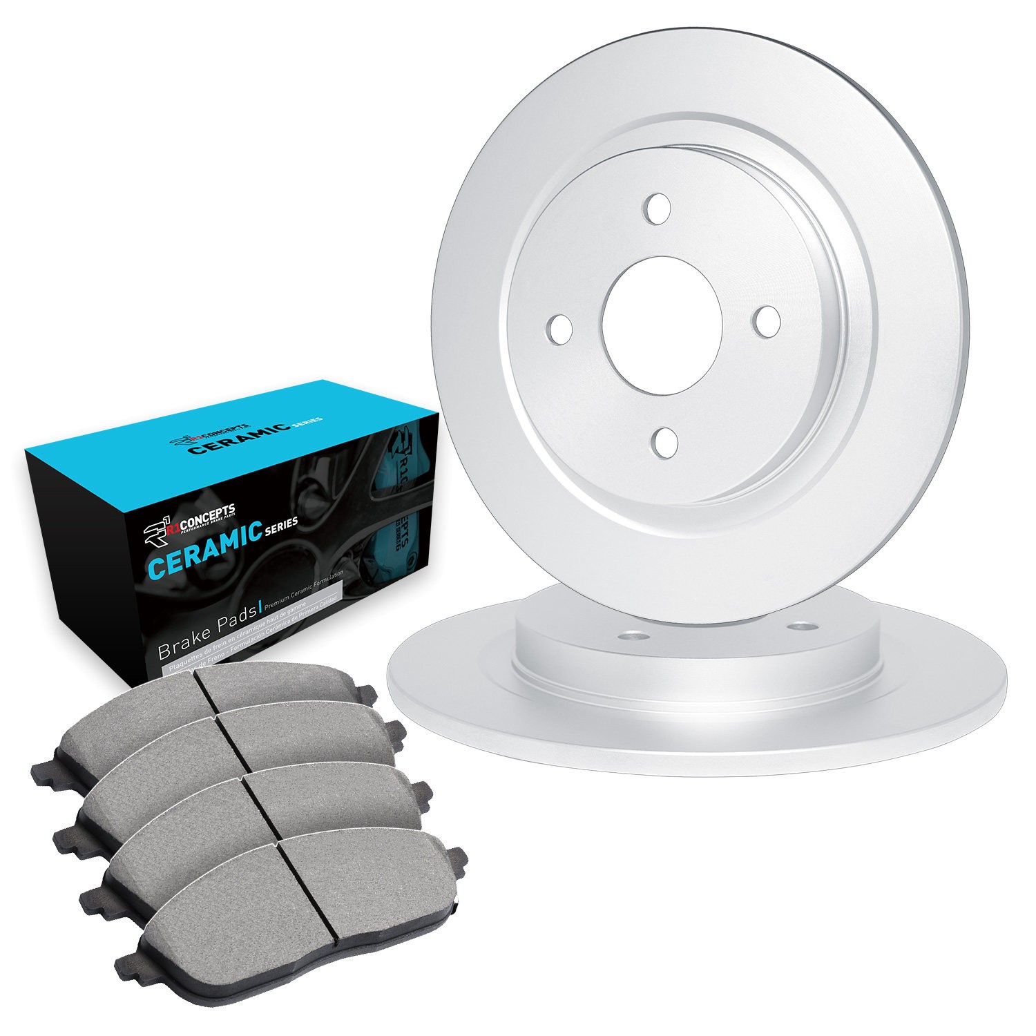 For Peugeot 405 1989-1991 R1 Concepts eLINE Series Rear Brake Kit w Ceramic Pads