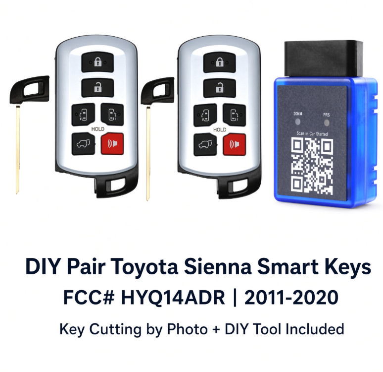 DIY Kit PAIR Toyota Sienna 2011-2020 Smart Key HYQ14ADR + Key Cutting DIY Kit PAIR Toyota Sienna 2011-2020 Smart Key HYQ14ADR + Key Cutting