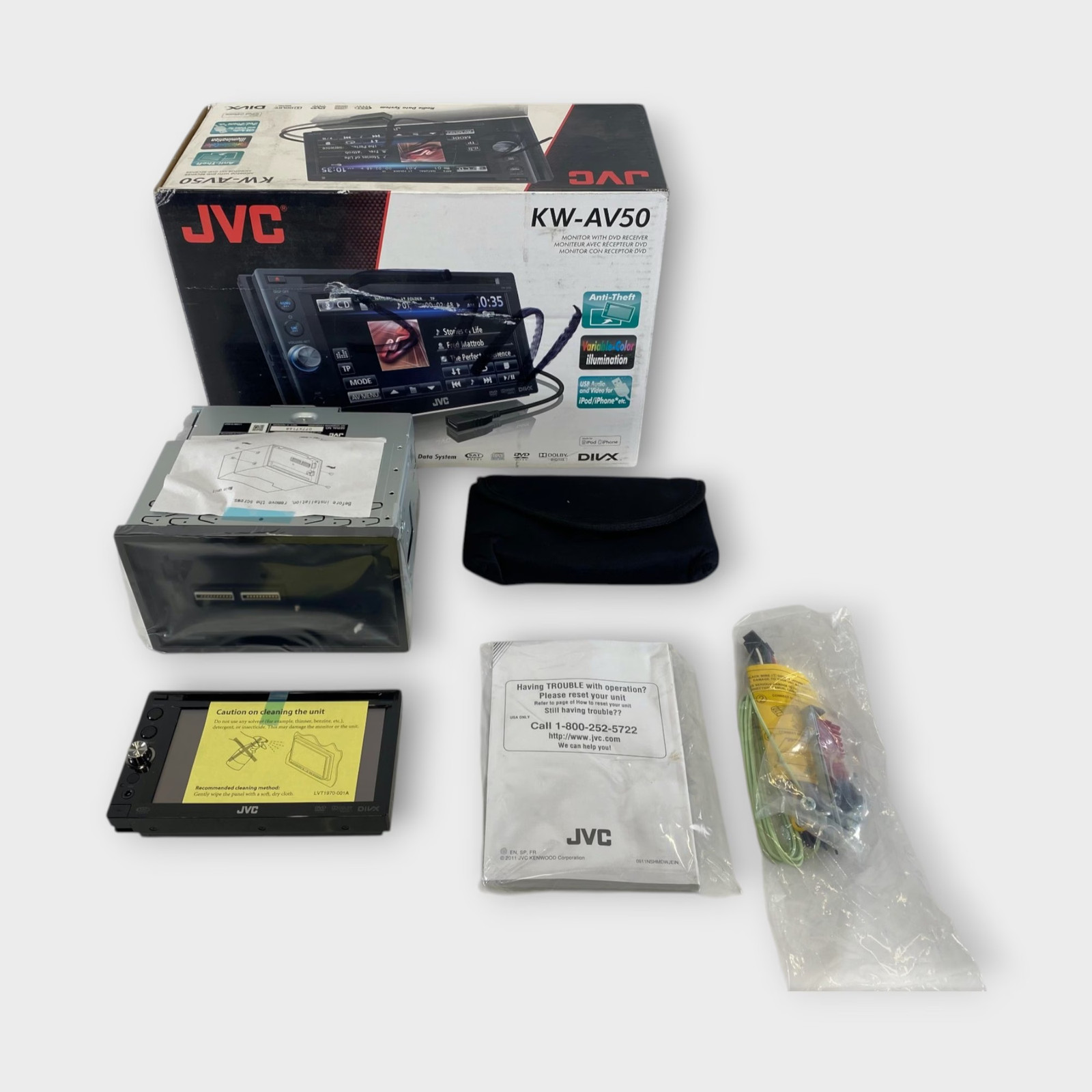 JVC KW-AV50 DVD/CD Receiver w/detachable 6.1\