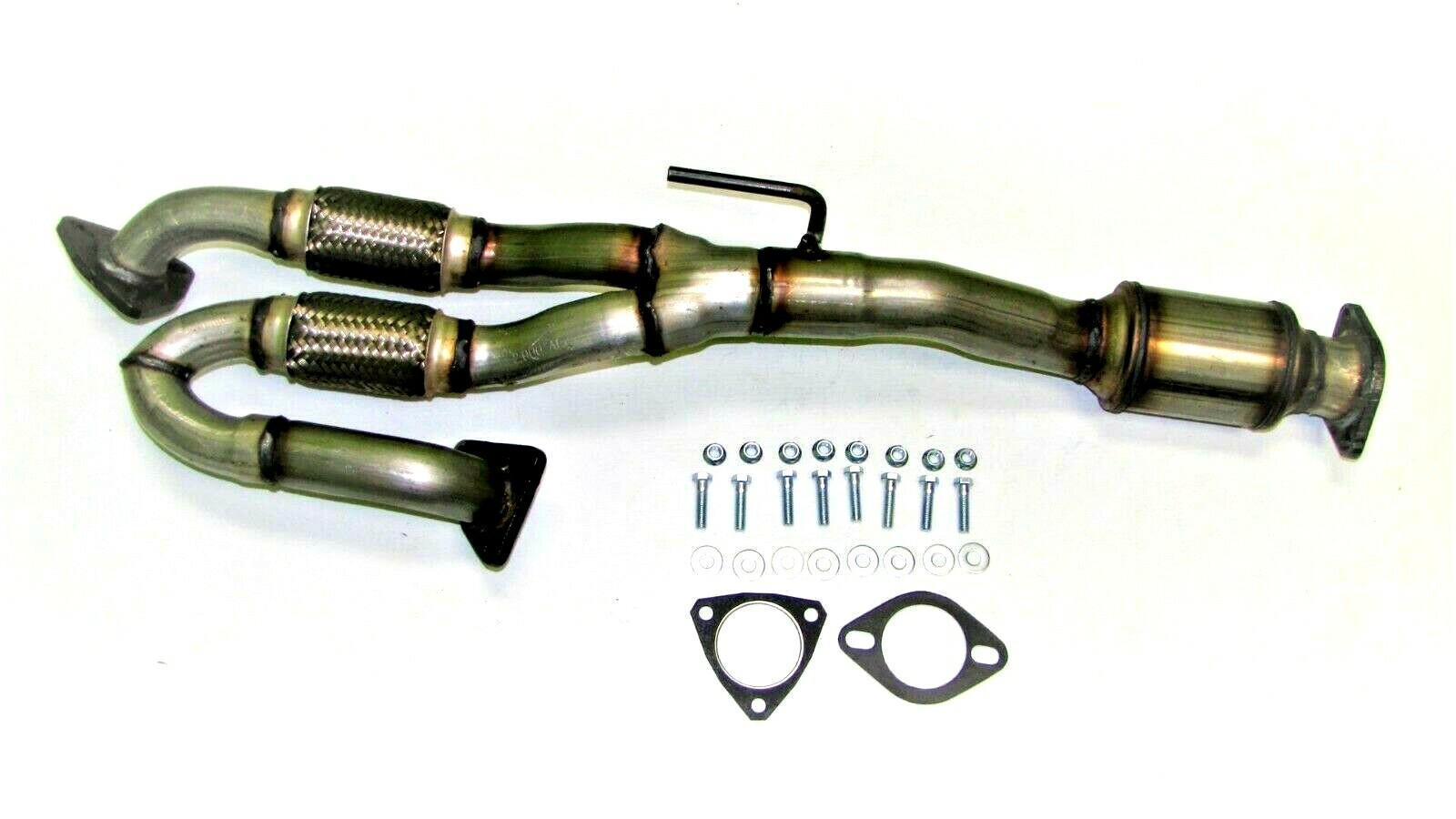 FITS: 09-14 NISSAN MAXIMA 3.5L FLEX Y-PIPE WITH CATALYTIC CONVERTER DIRECT-FIT FITS: 09-14 NISSAN MAXIMA 3.5L FLEX Y-PIPE WITH CATALYTIC CONVERTER DIRECT-FIT