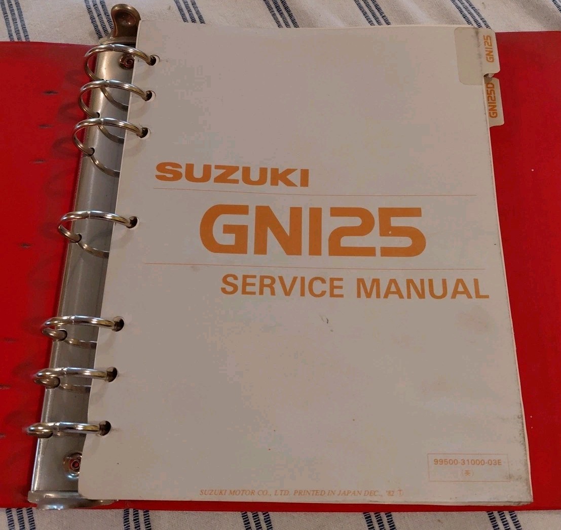 Suzuki 1982 GN 125 250 OEM Supplementary and Service Manuals 99500-31000-03E Suzuki 1982 GN 125 250 OEM Supplementary and Service Manuals 99500-31000-03E