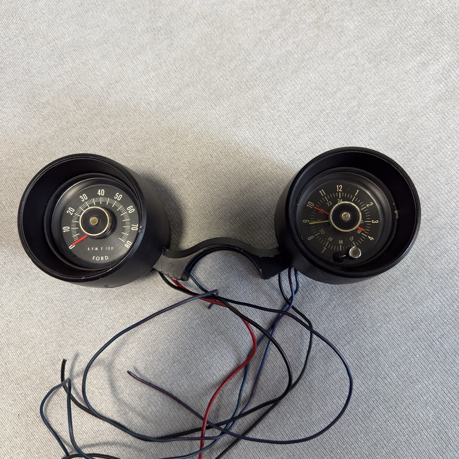 Original 1966 Ford Mustang Rally Pac 8,000 RPM Factory Tach & Clock