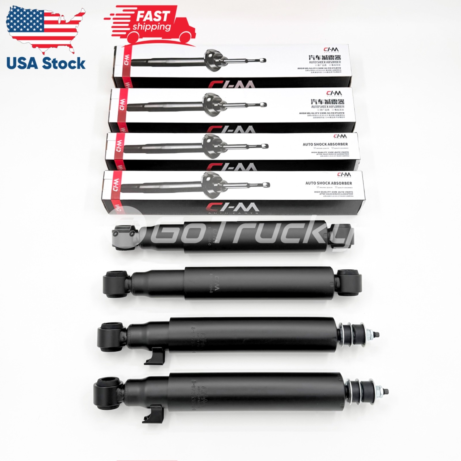 Set of 4 Shock Absorber 2x Front 2x Rear For Isuzu NRR NPR NPR-HD NQR 1998-2010