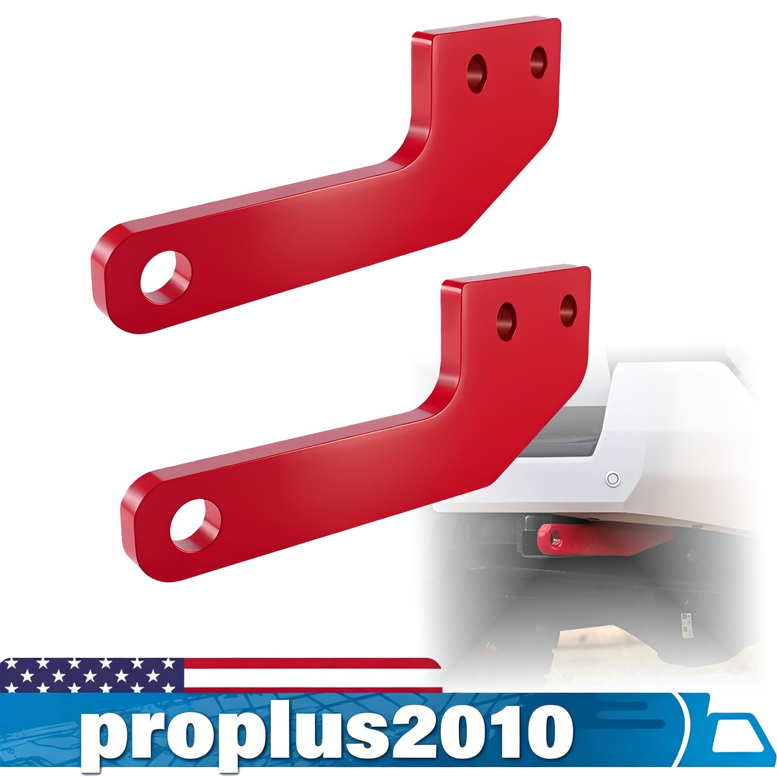 2PCS Rear Car Tow Hooks Recovery Points Red For Toyota Tacoma 2024 2025 2026