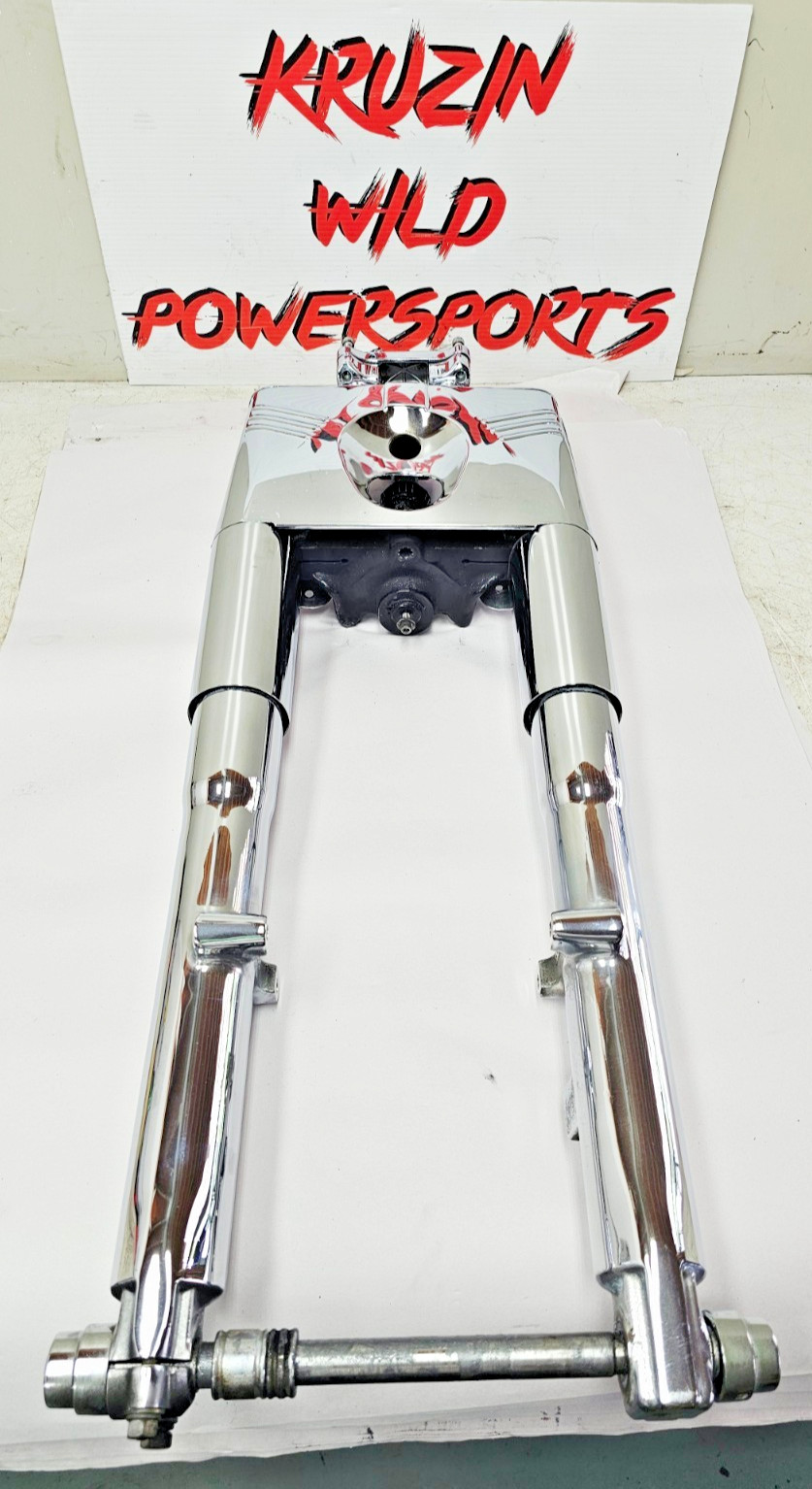 2000 HARLEY SOFTAIL Chrome Front End Forks Suspension Legs Triple Tree Axle 41MM