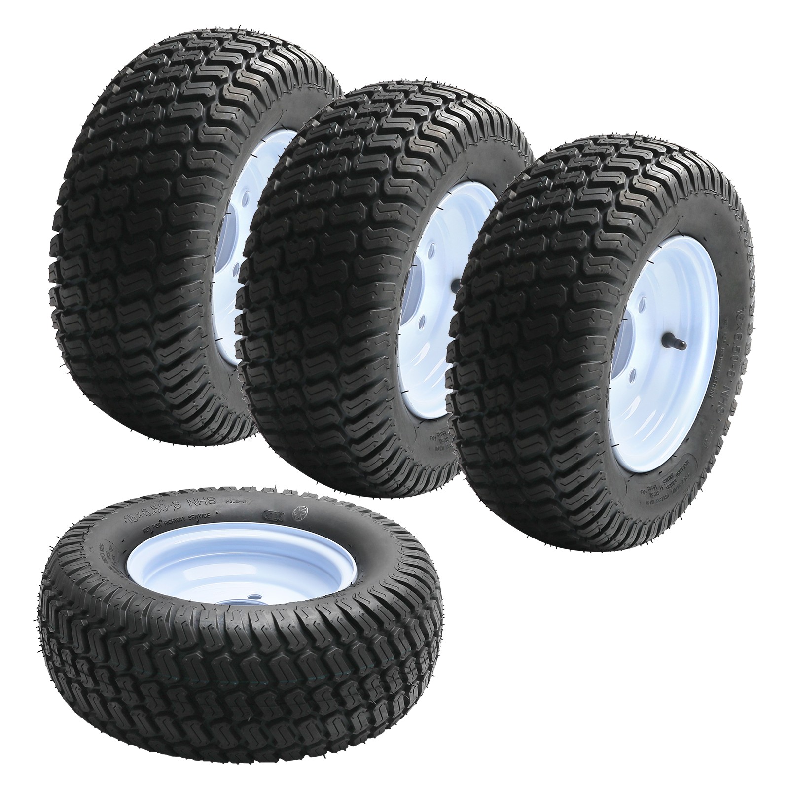 4 set 16x6.50-8 16x6.5-8 Tire 8 Inch Wheel Rim 4 Stud 4x4 4 set 16x6.50-8 16x6.5-8 Tire 8 Inch Wheel Rim 4 Stud 4x4