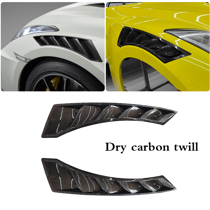 Pair For Nissan R35 GTR 2008-2023 Front Fender Side Vents Duct Carbon Fiber