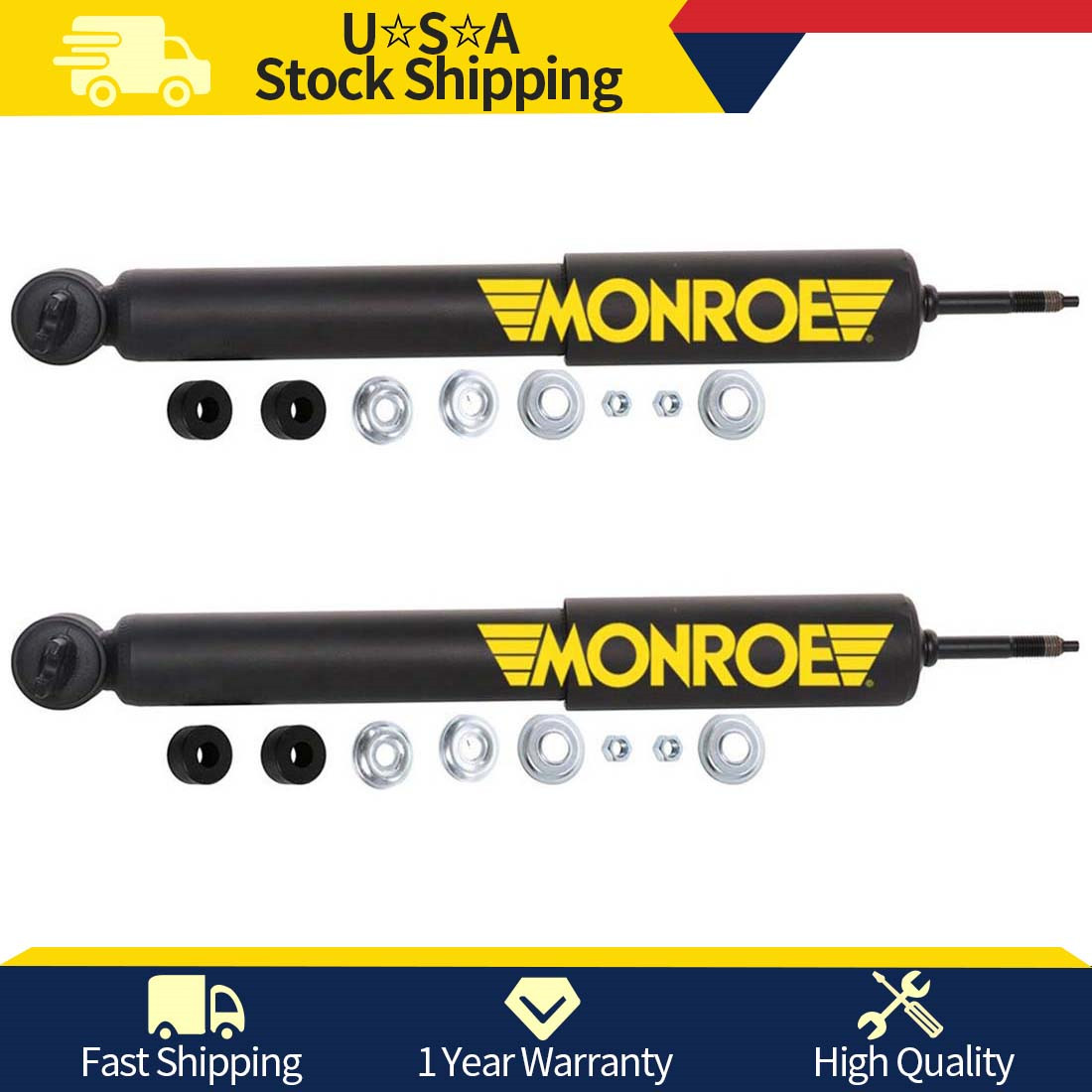 2x Monroe Monro-Matic Plus 31000 Shock Absorbers-Rear