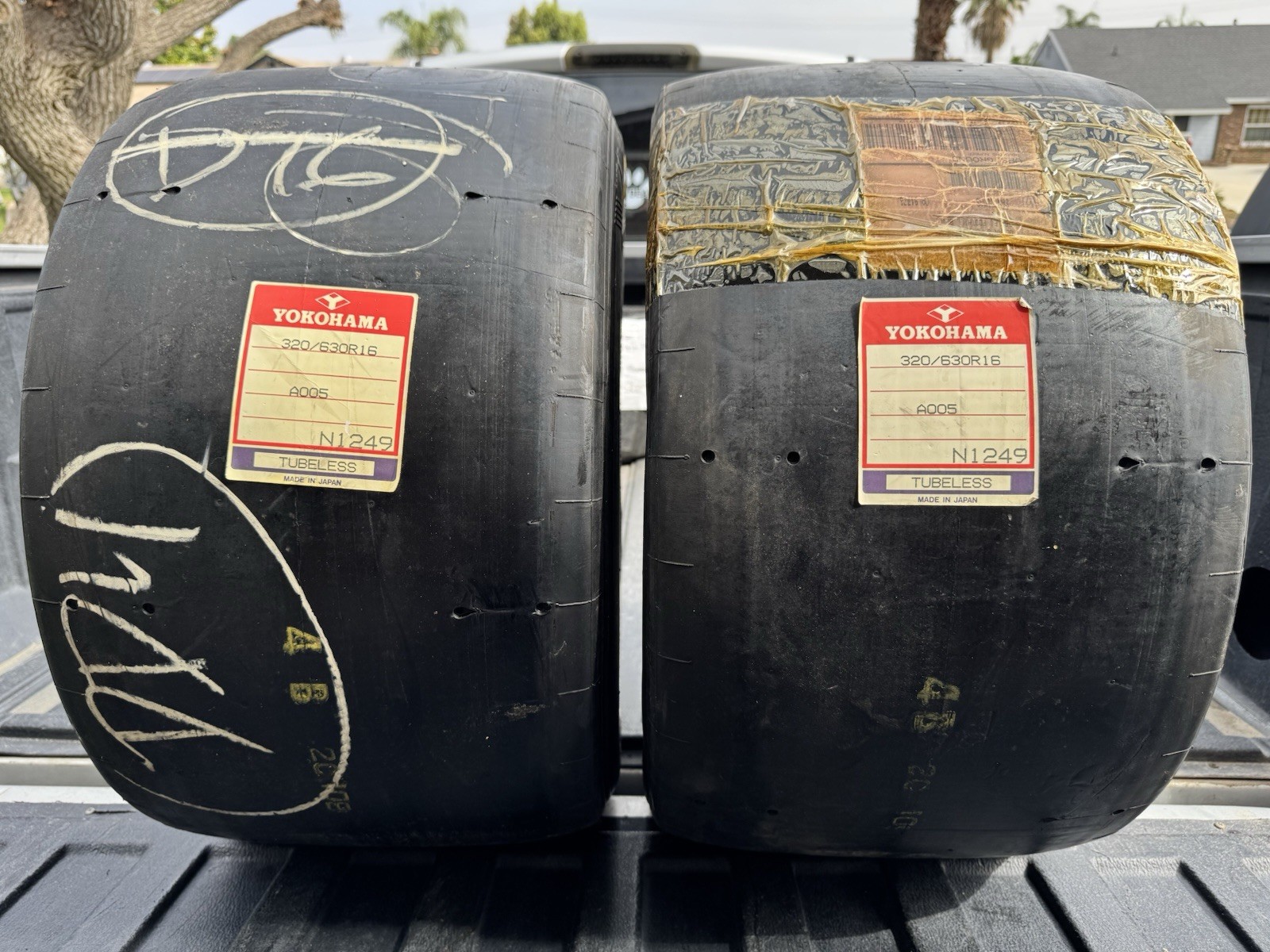 New YOKOHAMA Drag Track Racing Slicks 320/630R16 New Old Stock Vintage RARE