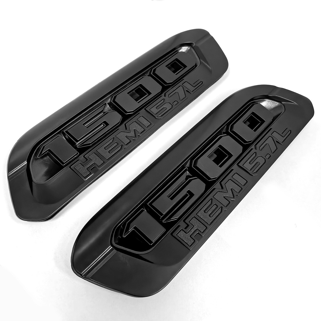 Pair 2019-2027 OEM HEAVY DUTY Emblem Hood Badge fits RAM 1500 RAM1500 Black