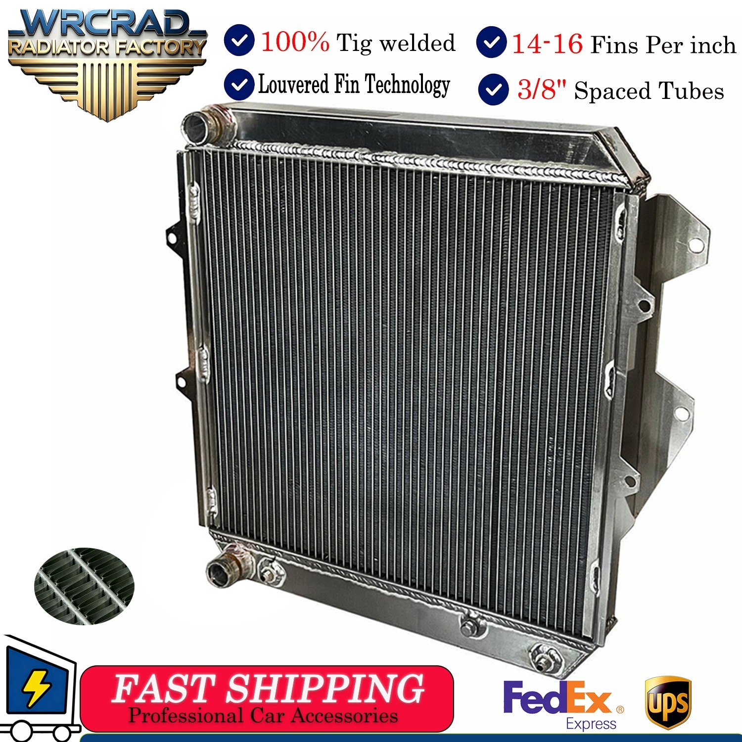 Radiator Fits Toyota Land Cruiser LJ70/71/73/77/78 2LTE 2.4TD 1990-1993 92 AT MT Radiator Fits Toyota Land Cruiser LJ70/71/73/77/78 2LTE 2.4TD 1990-1993 92 AT MT